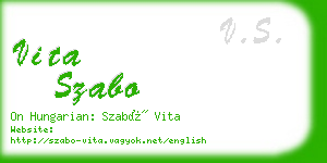 vita szabo business card